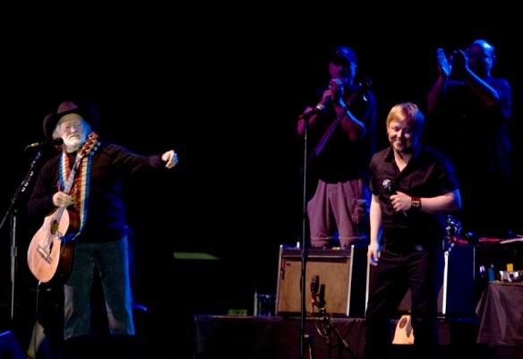 Nelson, Willie-08-17 Willie Nelson and Kurt Nielsen in Norway 2008. © Per Ole Hagen